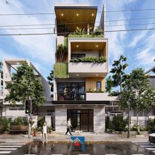 thiết kế thi công nhà phố 6m